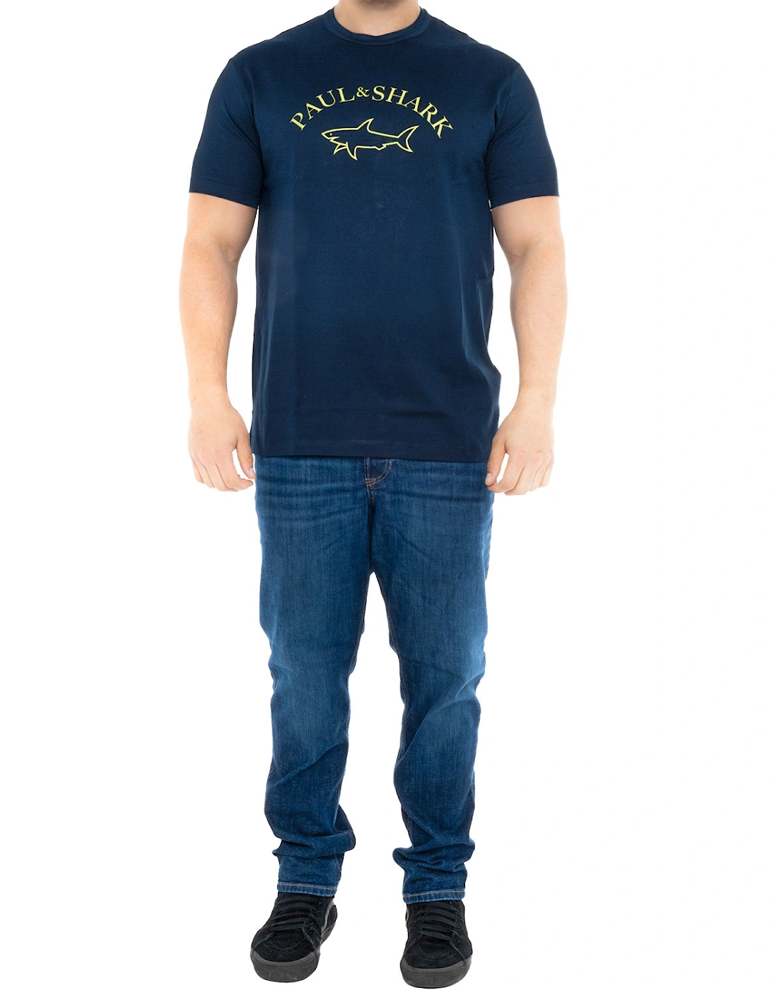 Mens Large Logo T-Shirt (Navy)