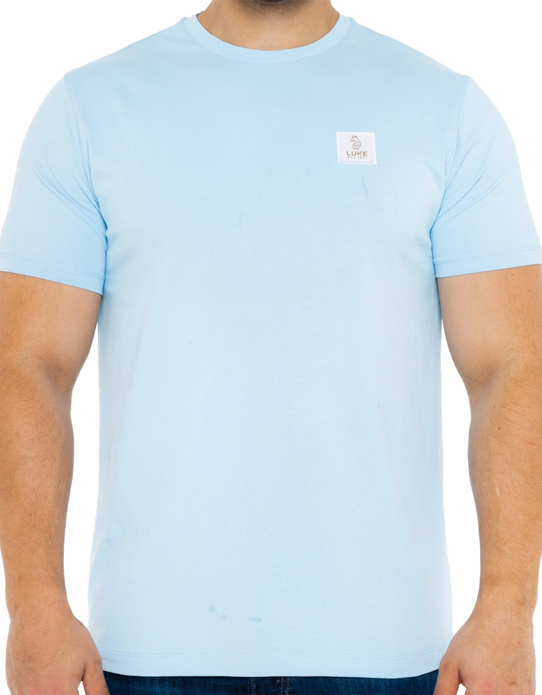 Luke Mens Brunei Patch T-Shirt (Sky Blue), 8 of 7