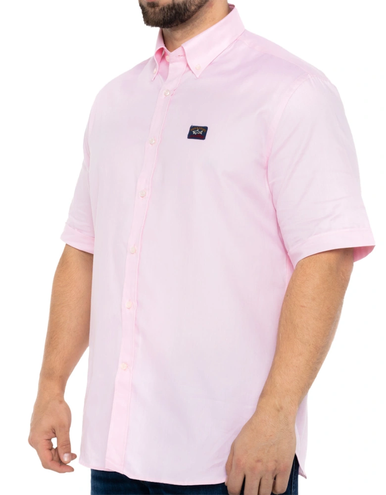 Mens S/S Emb Logo Oxford Shirt (Pink)