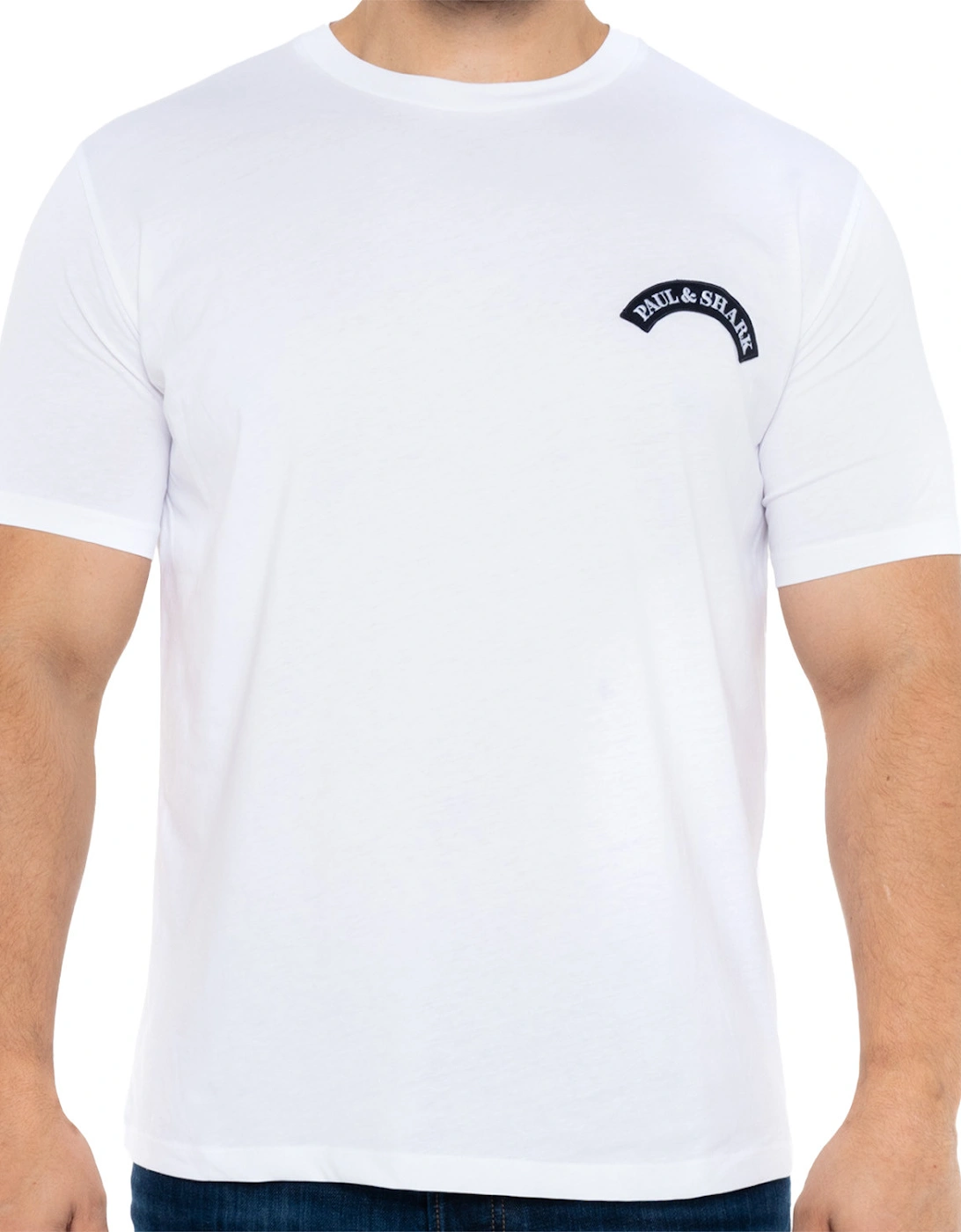 Mens Arch Badge Logo T-Shirt (White), 8 of 7