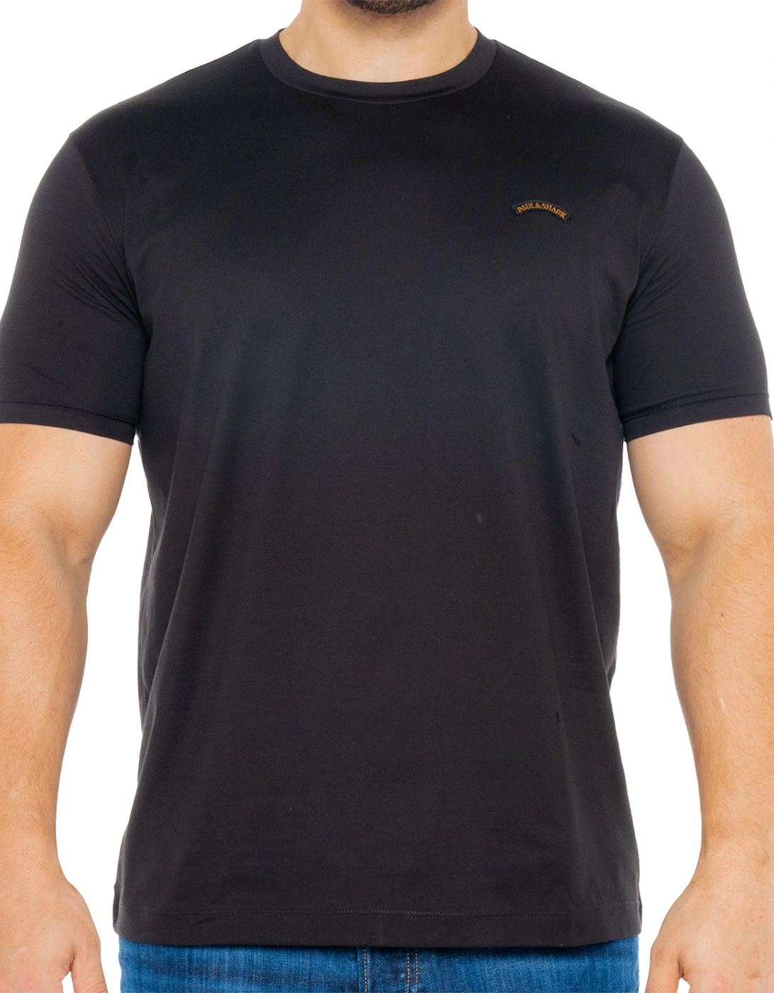 Mens Small Emb Badge T-Shirt (Black), 8 of 7