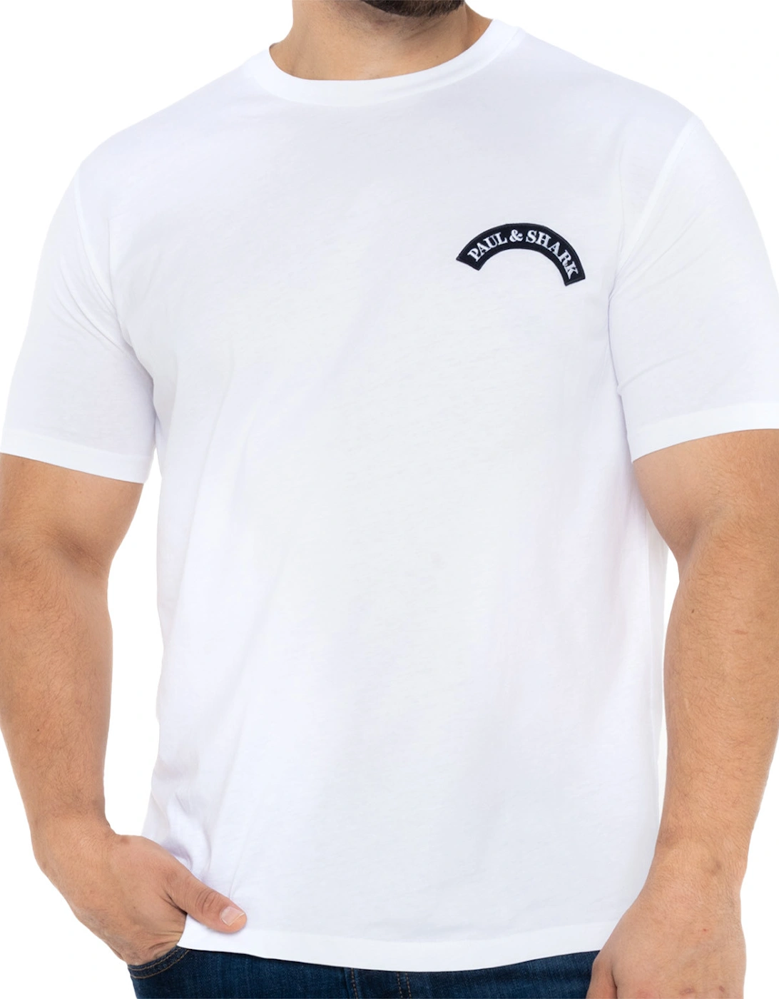 Mens Arch Badge Logo T-Shirt (White)