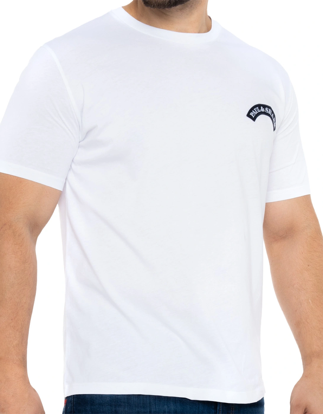 Mens Arch Badge Logo T-Shirt (White)