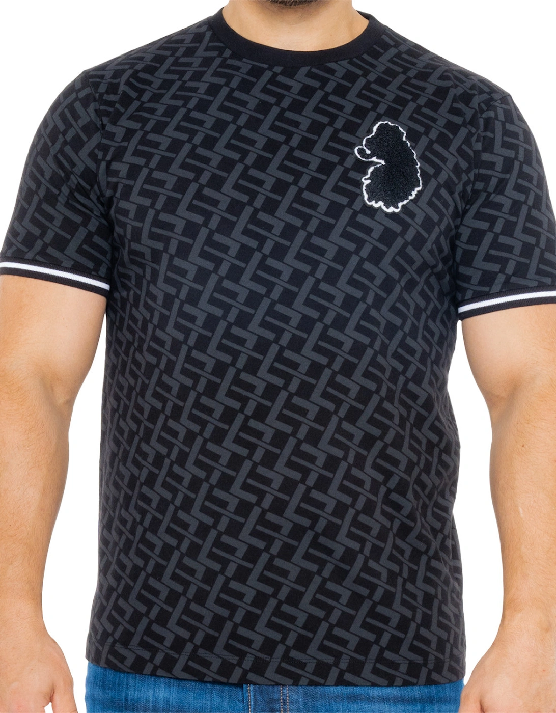Luke Mens Shireoak Overprint T-Shirt (Black), 8 of 7