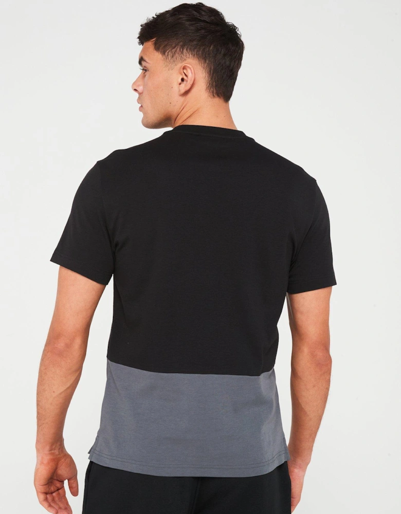 Colourblock Interlock T-Shirt - Black
