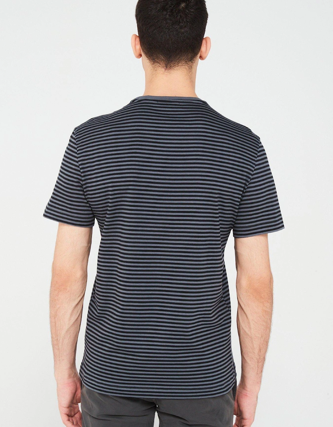 Cotton Stripe T-Shirt - Grey