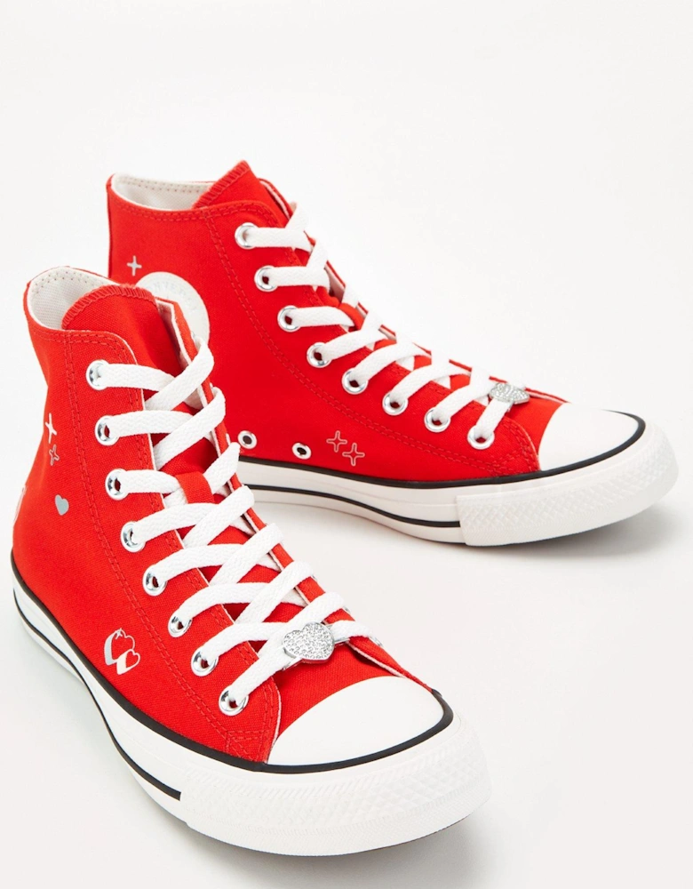 Womens BeMy2K Hi Top Trainers - Red