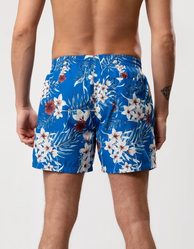 Orange Piranha Mens Tropical Print Quick-Drying Swim Shorts