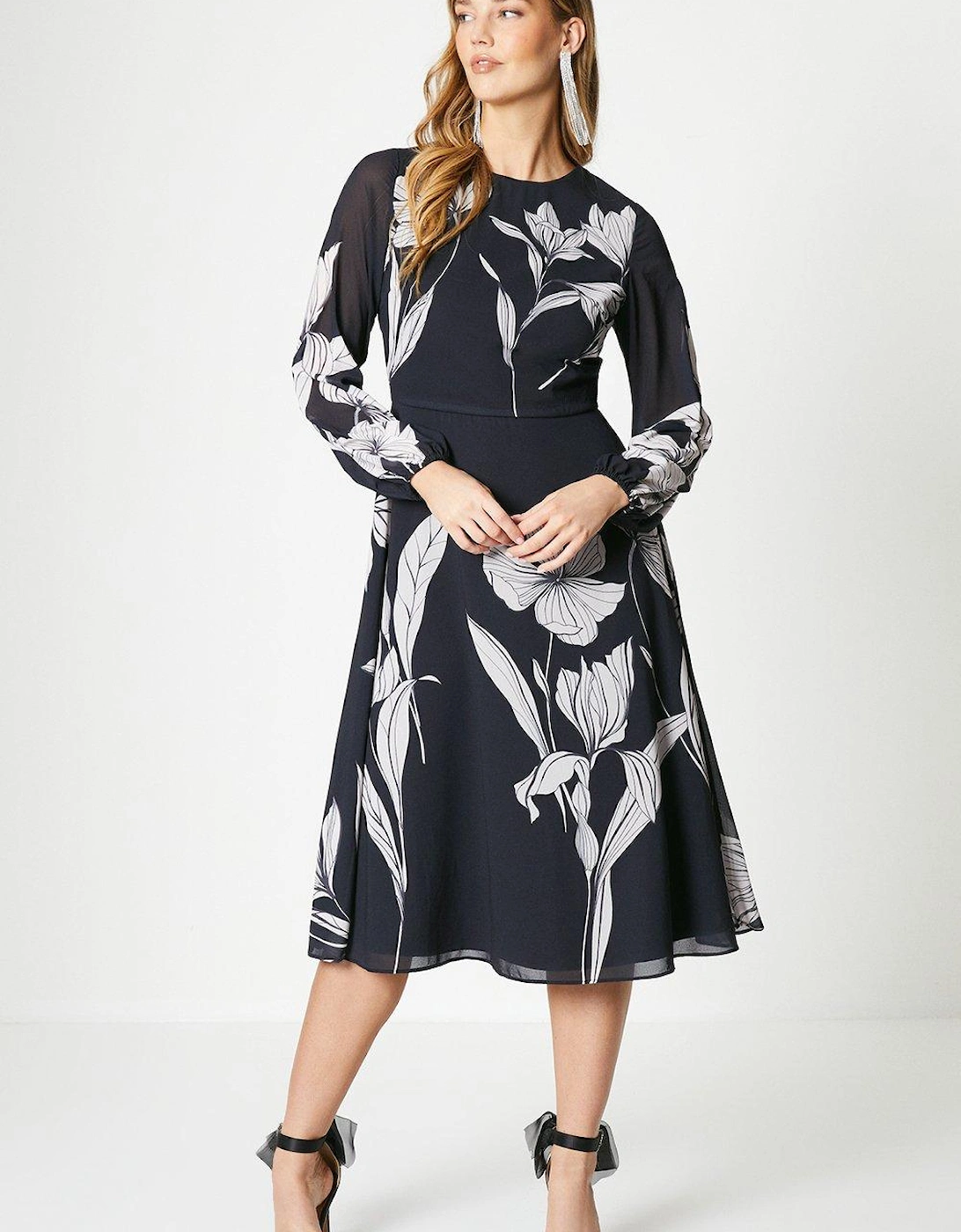 Placement Mono Orchid Midi Dress, 5 of 4