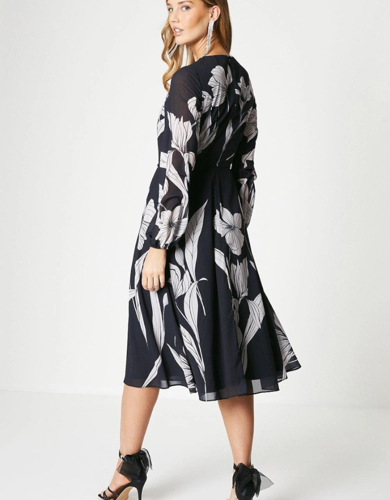 Placement Mono Orchid Midi Dress