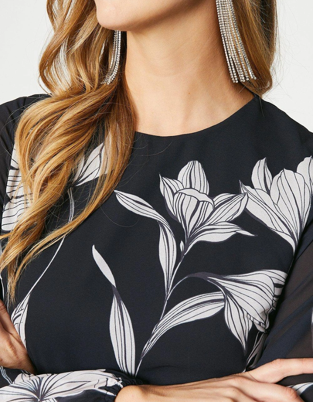 Placement Mono Orchid Midi Dress