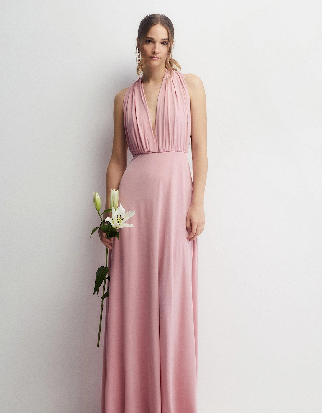 Multiway Slinky Jersey Bridesmaids Maxi Dress, 6 of 5