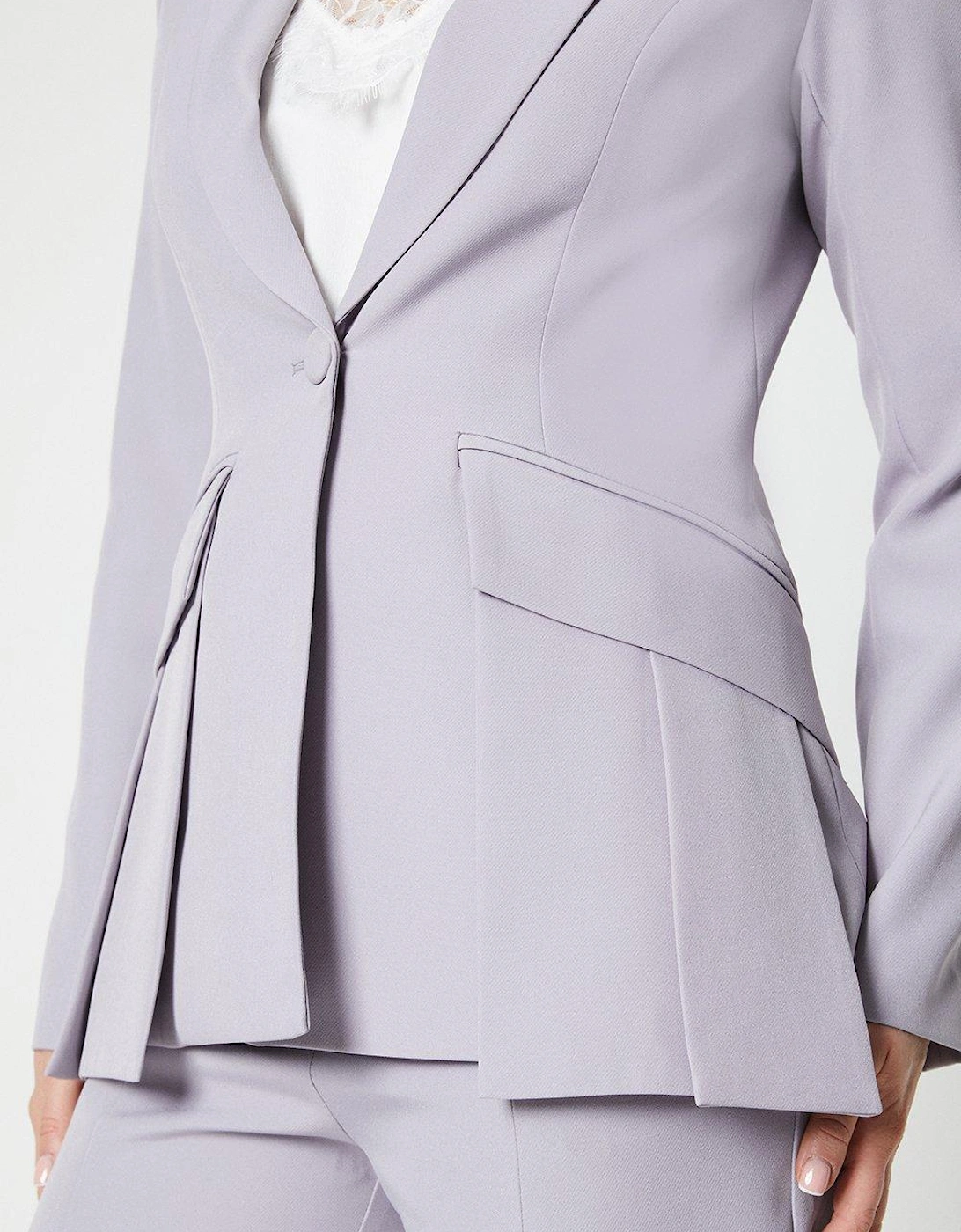 Fitted Blazer With Pocket Detail