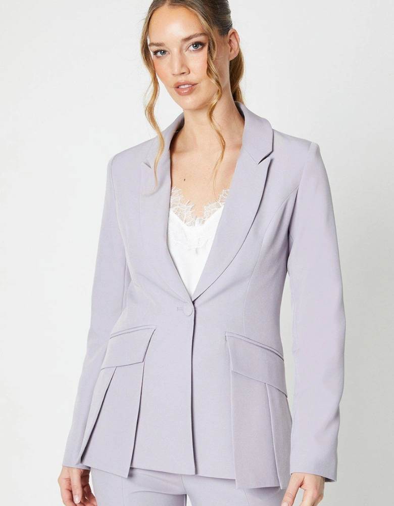 Fitted Blazer With Pocket Detail