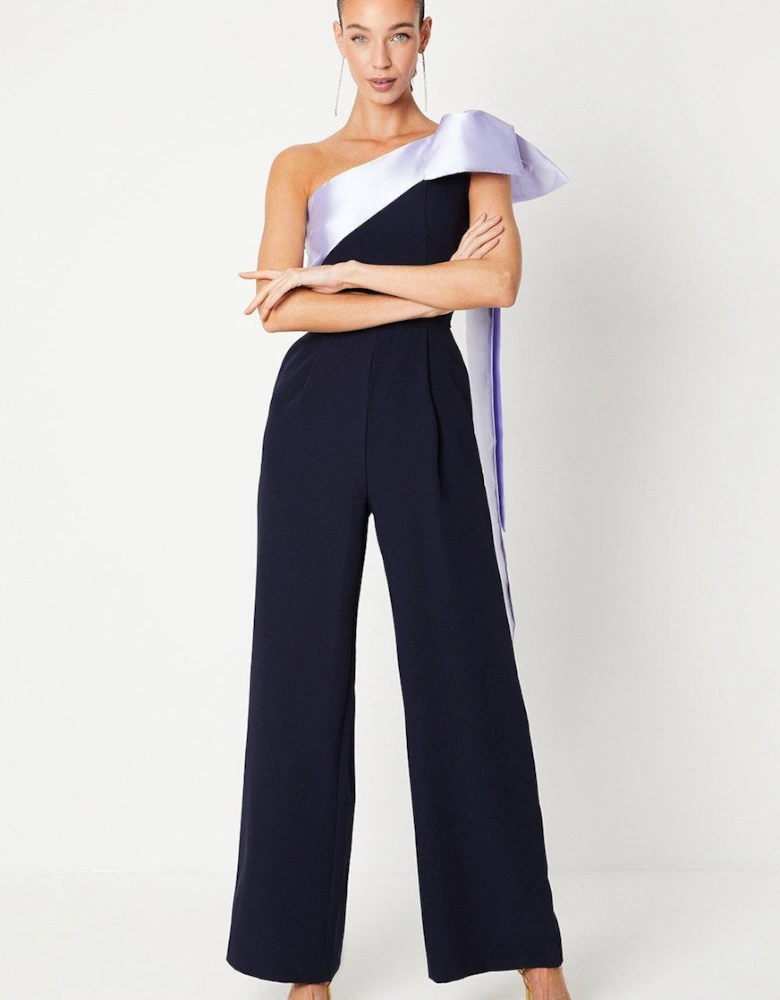 Bow One Shoulder Jumpsuit