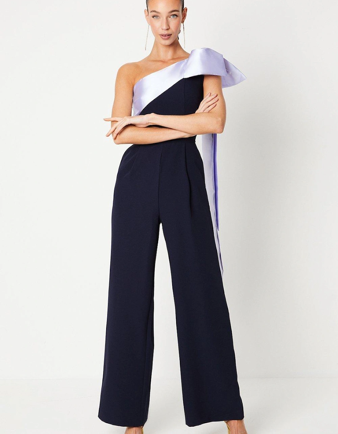 Bow One Shoulder Jumpsuit, 2 of 1