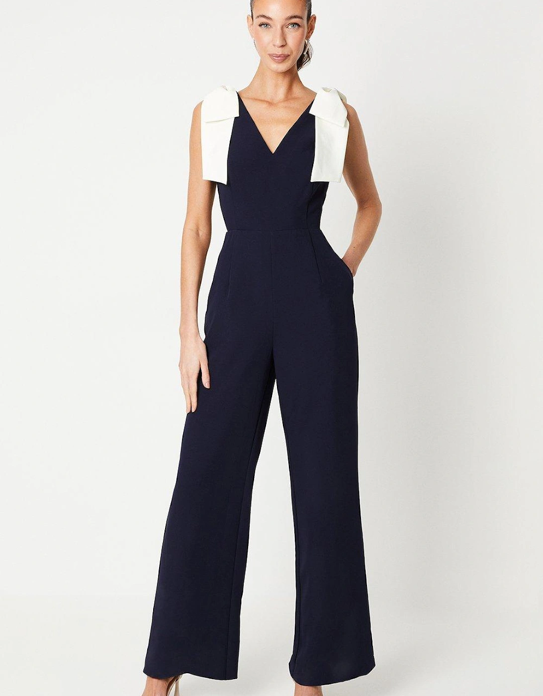 Jumpsuit With Contrast Bow Shoulders, 6 of 5