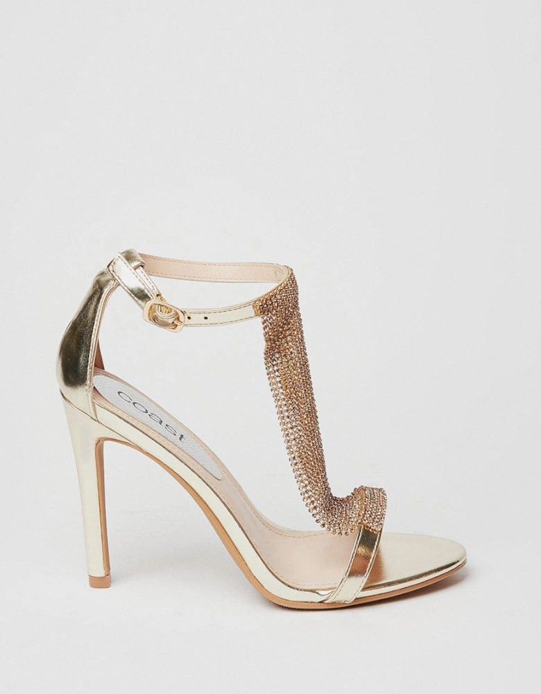 Treasure Diamante Chainmail High Stiletto Heel Sandal