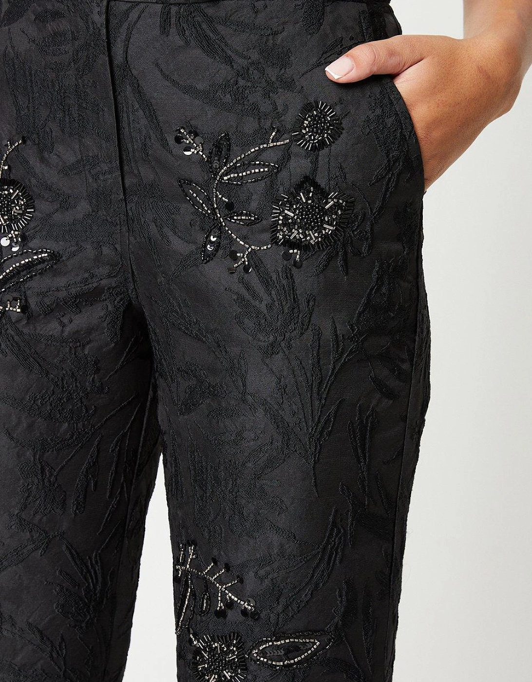 Premium Embellished Jacquard Trousers