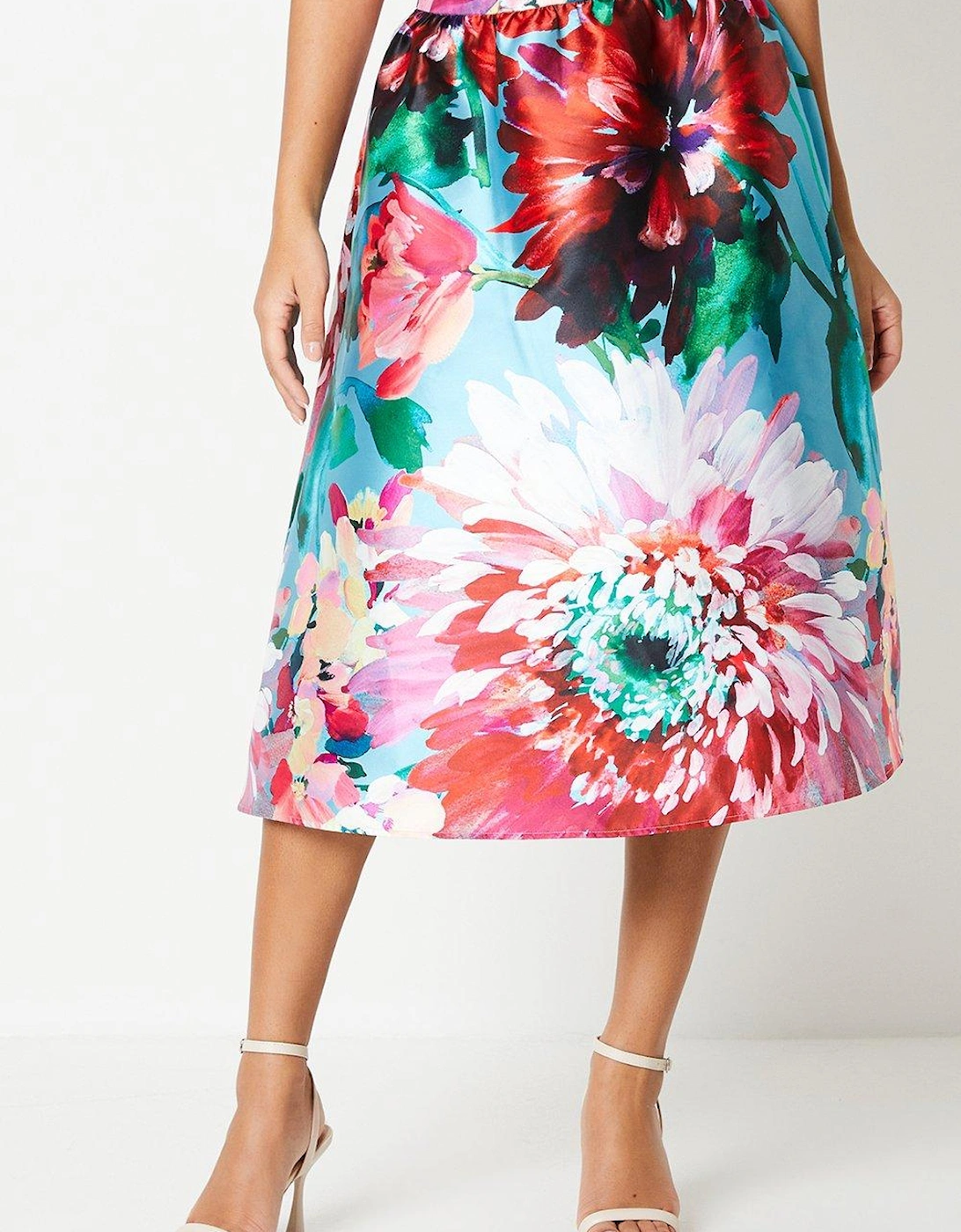 Floral Print Full Midi Skirt, 6 of 5