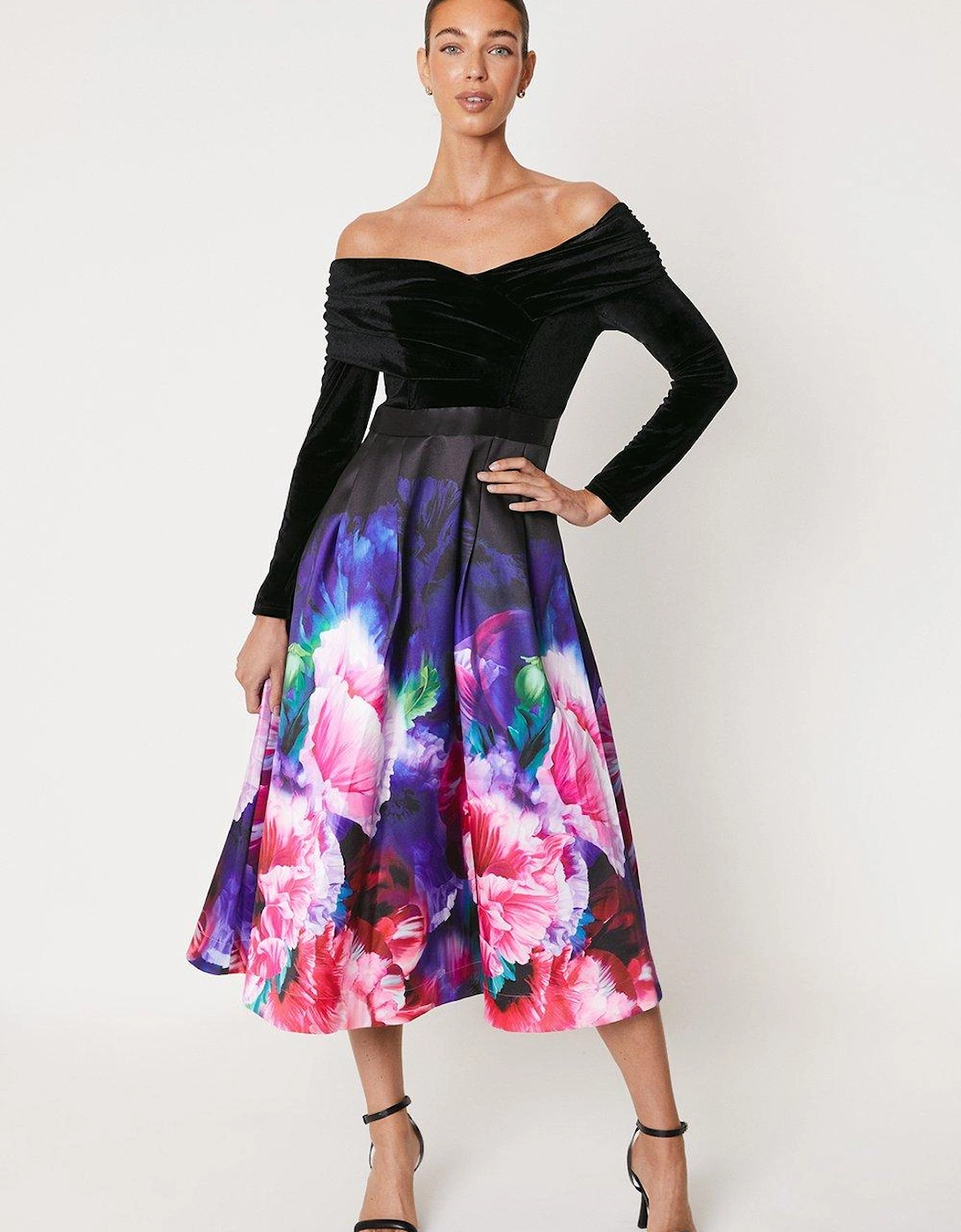 2 In 1 Printed Skirt Midi Dress, 5 of 4