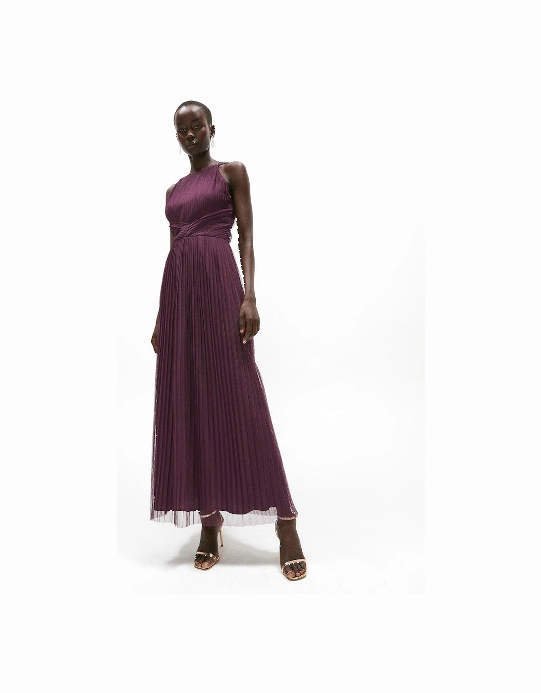 All Over Pleated Bridesmaid Maxi Dress, 5 of 4