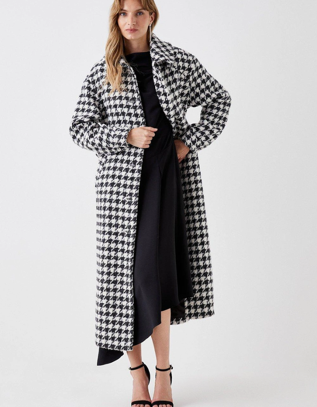 Dogtooth Belted Longline Coat, 5 of 4