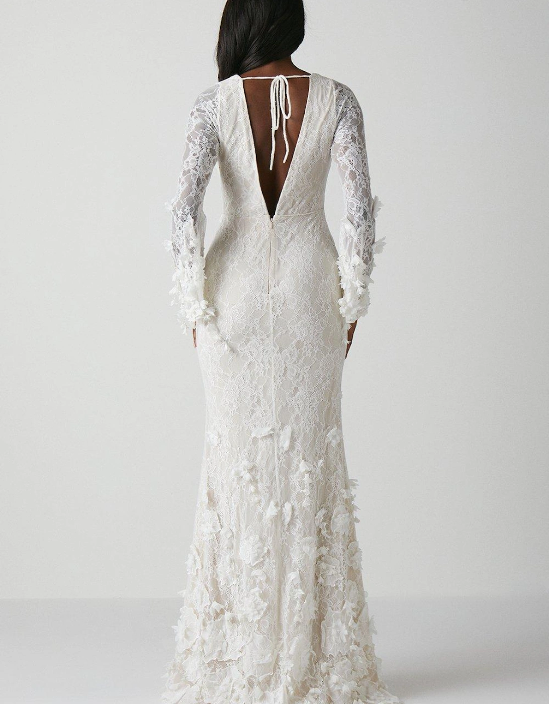 Premium Orchid Long Sleeve Lace Wedding Dress