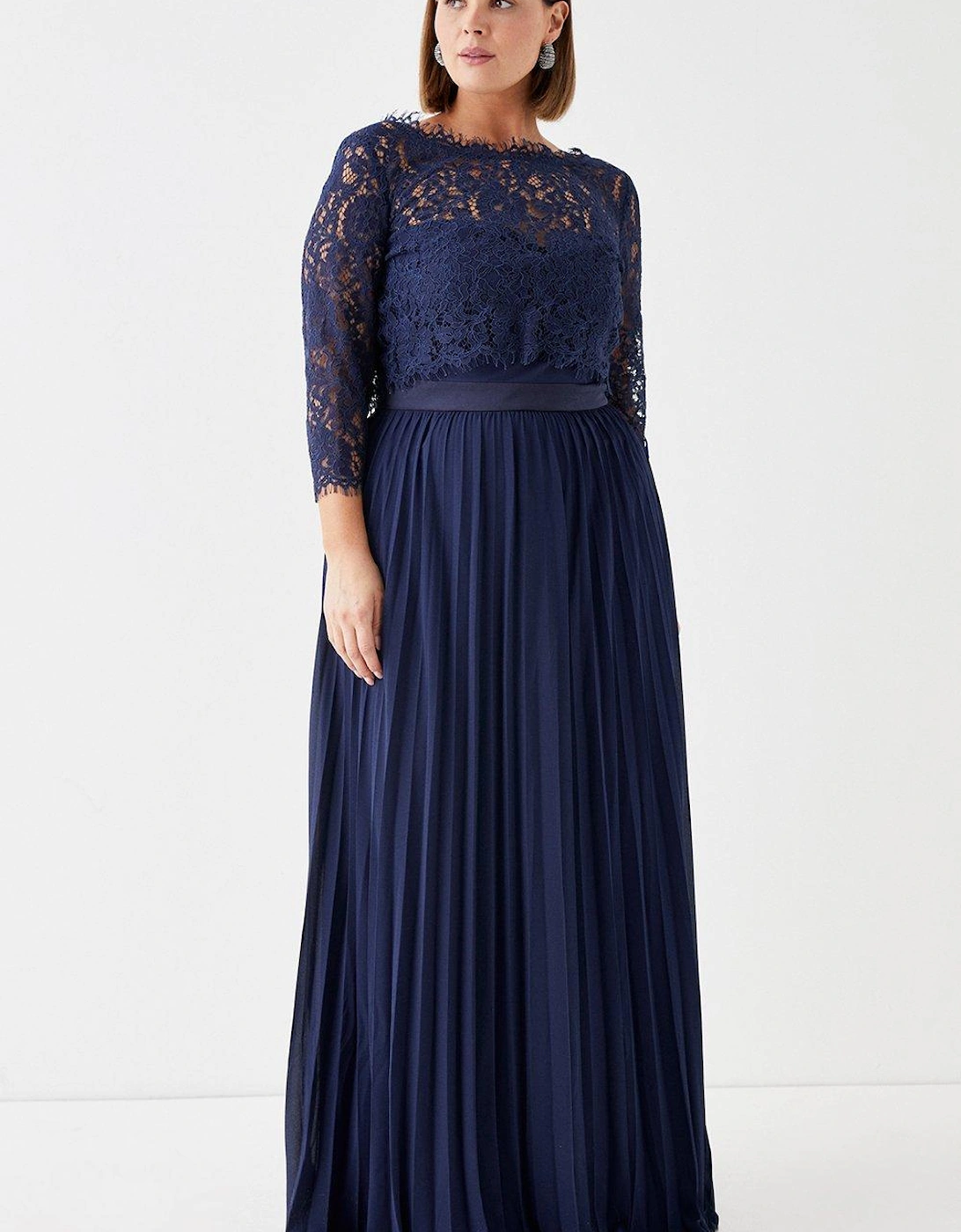 Plus Size Removable Lace Top Bandeau Bridesmaid Dress, 5 of 4
