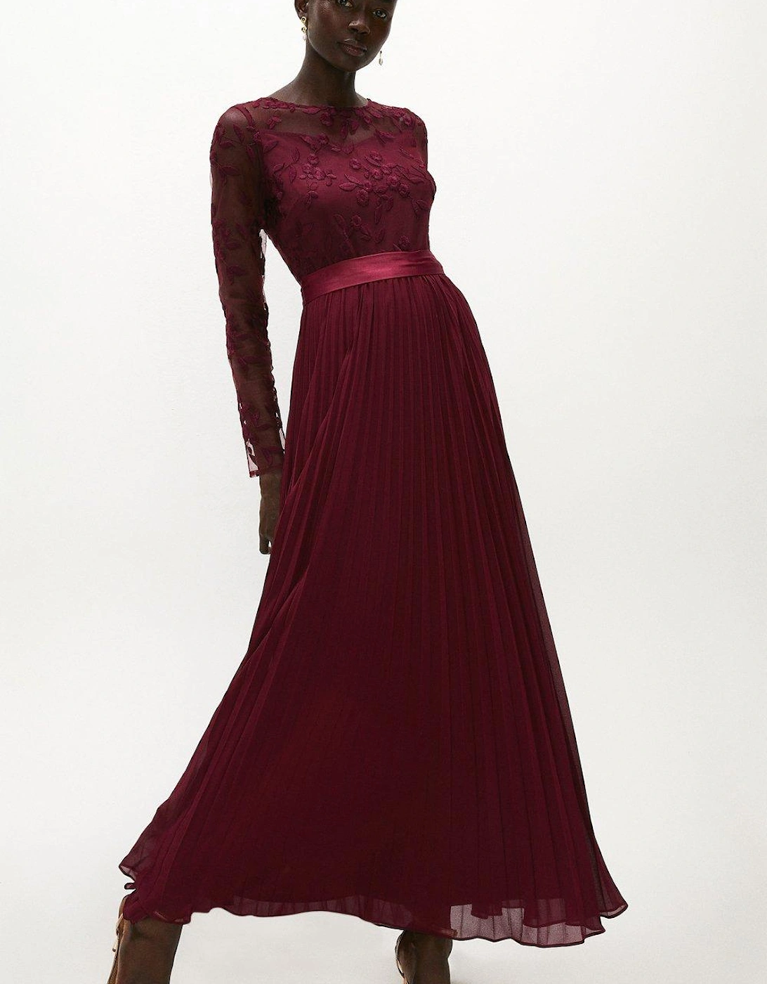 Embroidered Long Sleeve Maxi Dress, 5 of 4