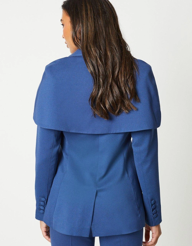 Julie Kuyath Cape Detail Fitted Blazer