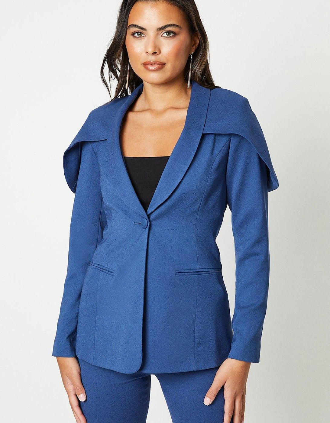 Julie Kuyath Cape Detail Fitted Blazer, 5 of 4
