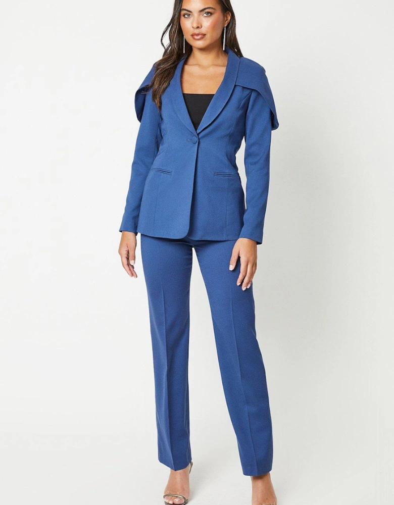 Julie Kuyath Cape Detail Fitted Blazer