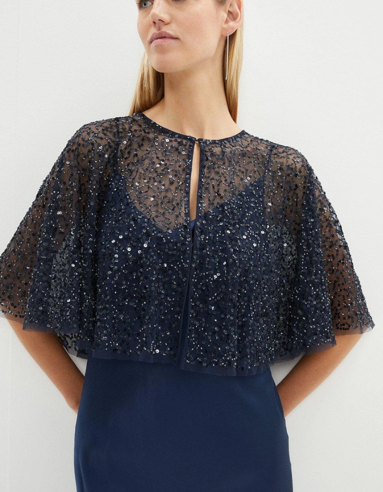 All Over Sequin Cape