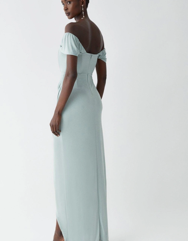 Bardot Slinky Jersey Bridesmaids Maxi Dress