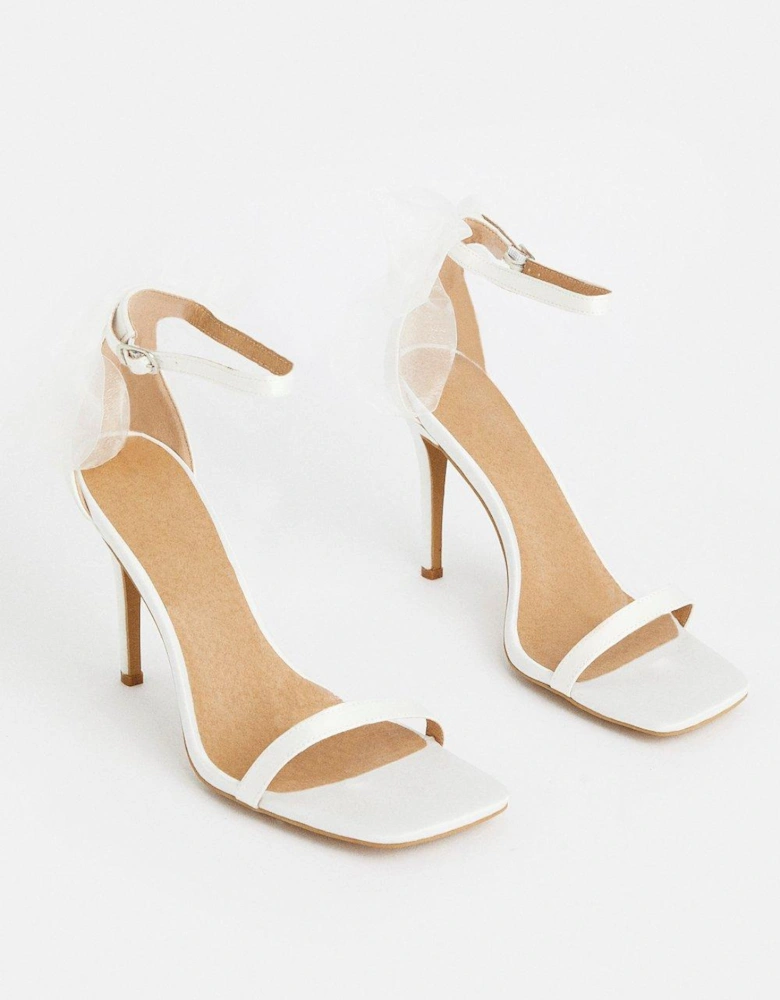 Bridal Organza Bow Barely There Heel