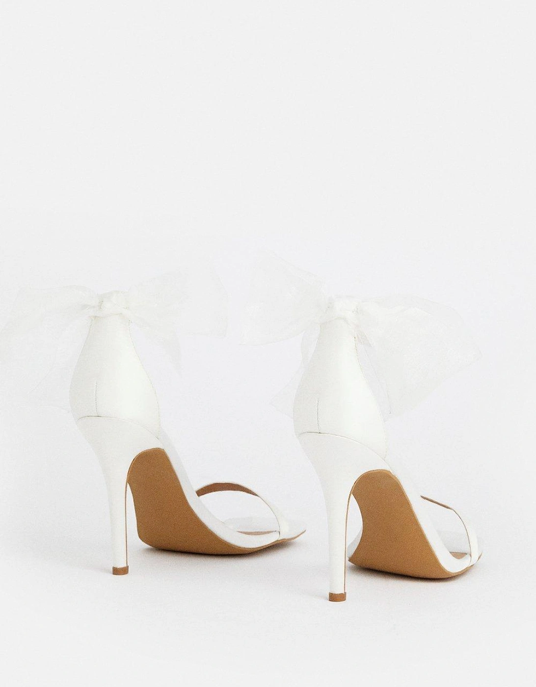 Bridal Organza Bow Barely There Heel