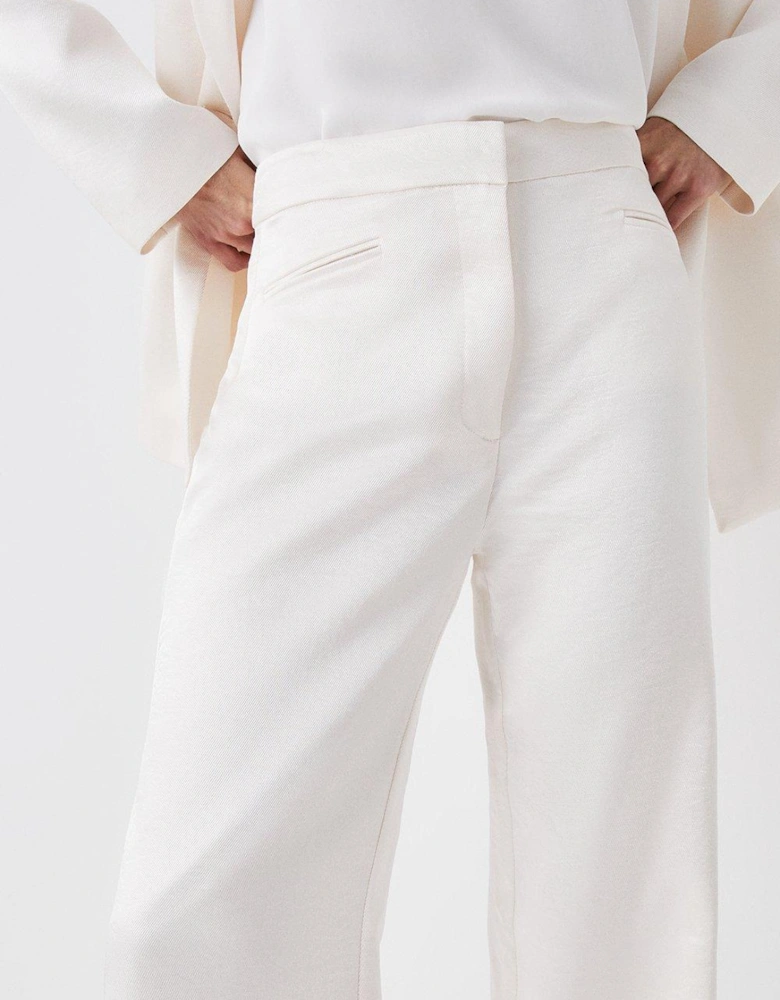 Pearlescent Premium Satin Straight Leg Trouser