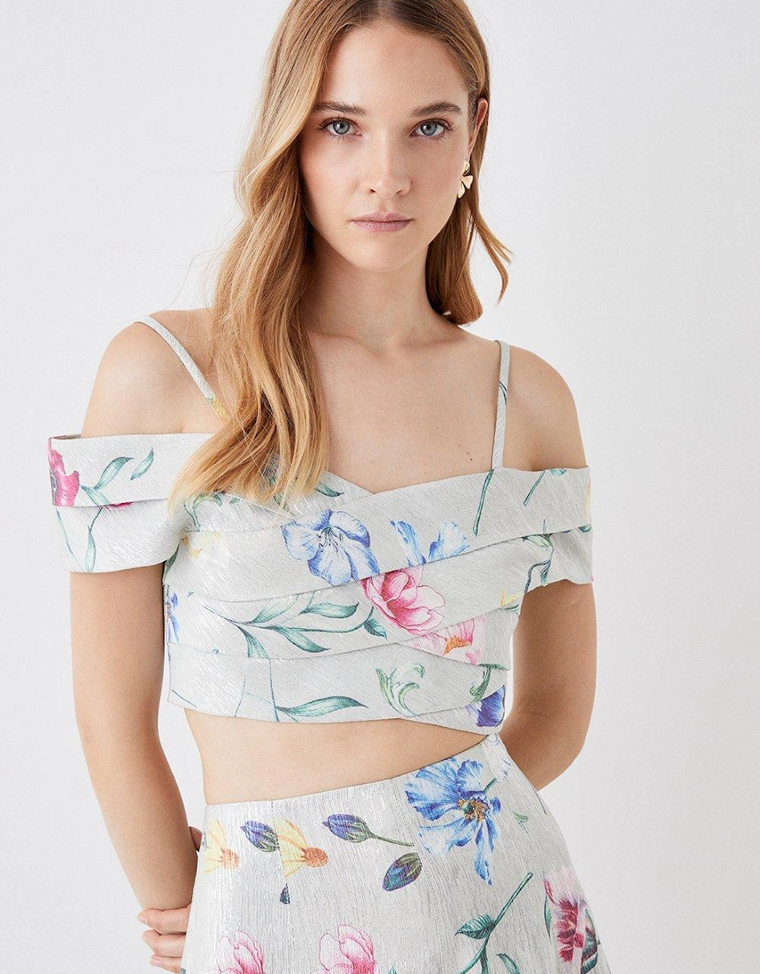 The Collector Tuck Off Shoulder Print Top, 5 of 4