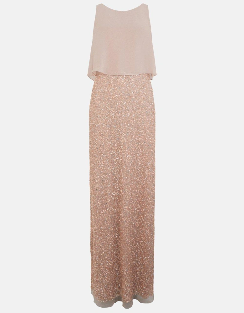 Cami Overlay All Over Sequin Skirt Maxi Dress
