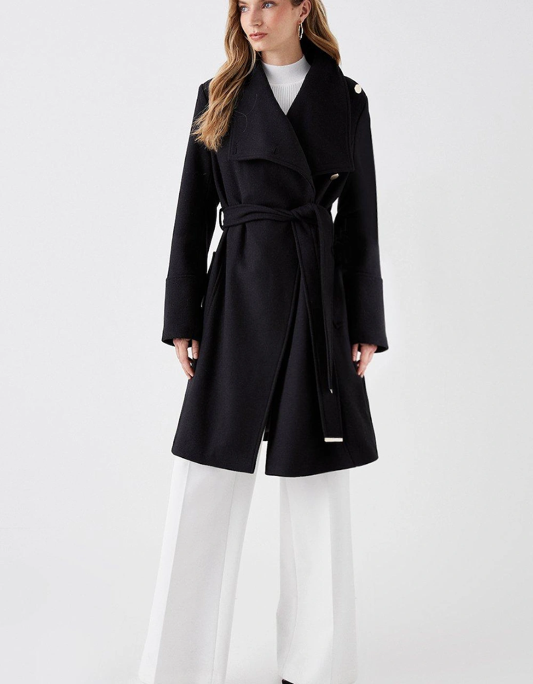 Wool Wrap Button Coat, 5 of 4