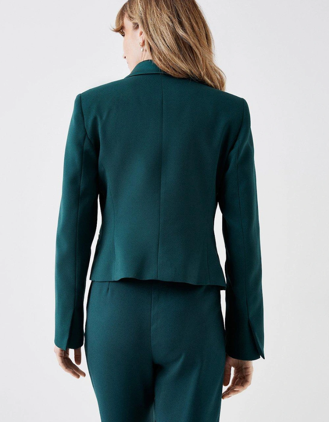 Tailored Satin Trim Blazer