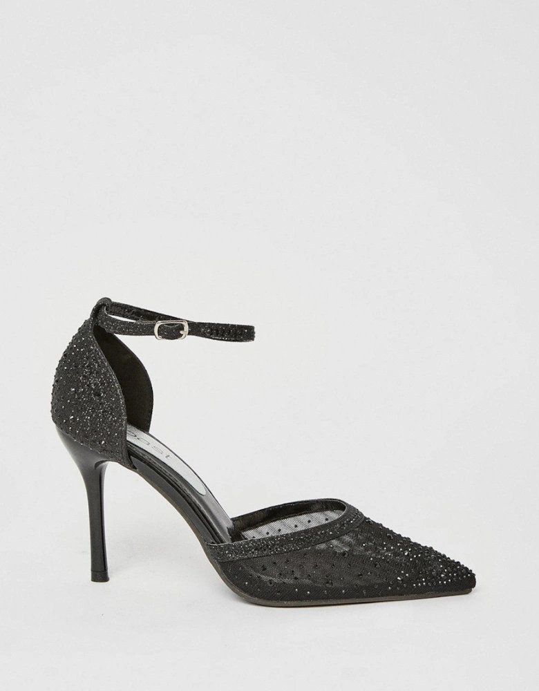 Tacita Embellished Mesh Two Part Court Shoes