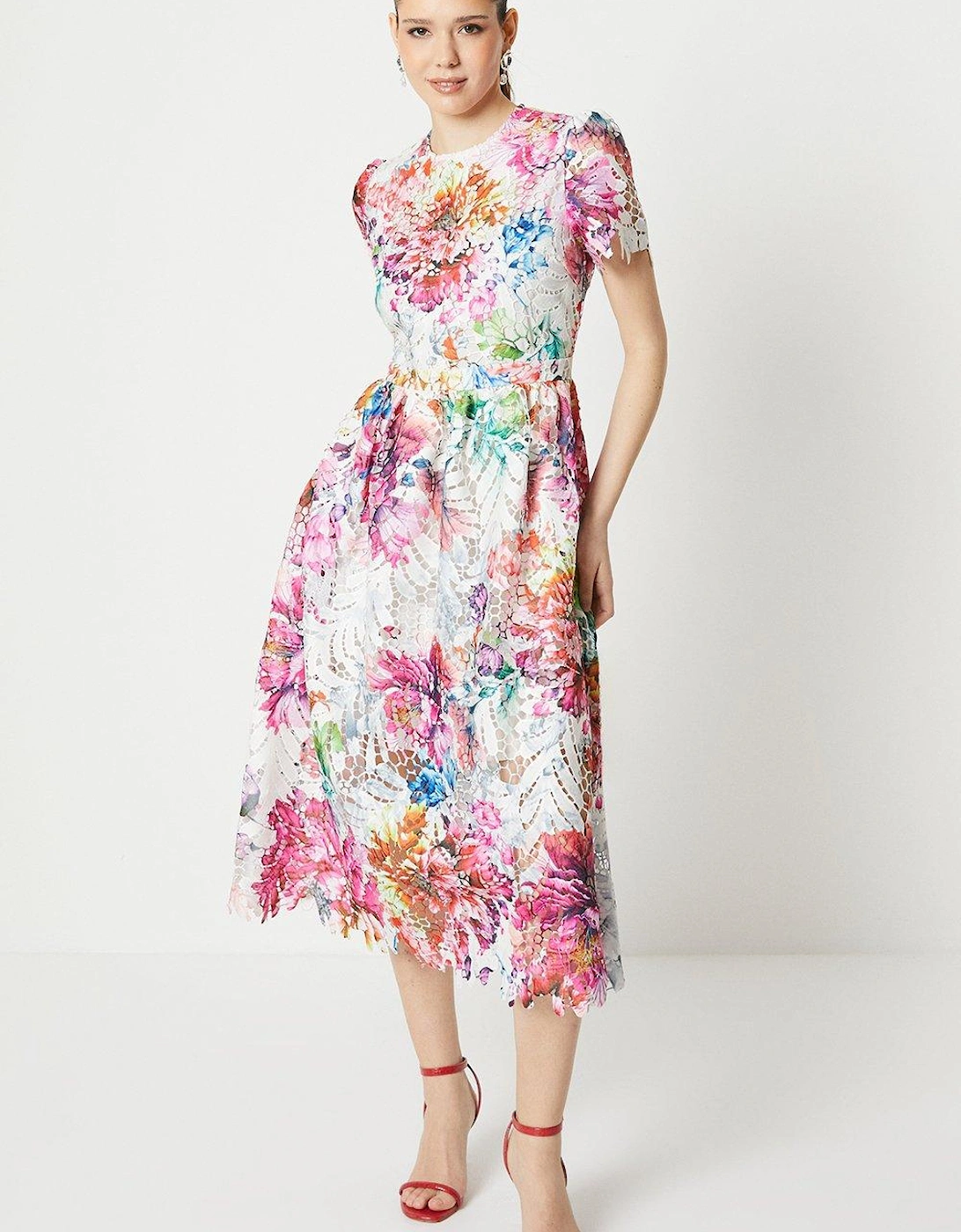 Printed Lace Midi Dress, 6 of 5