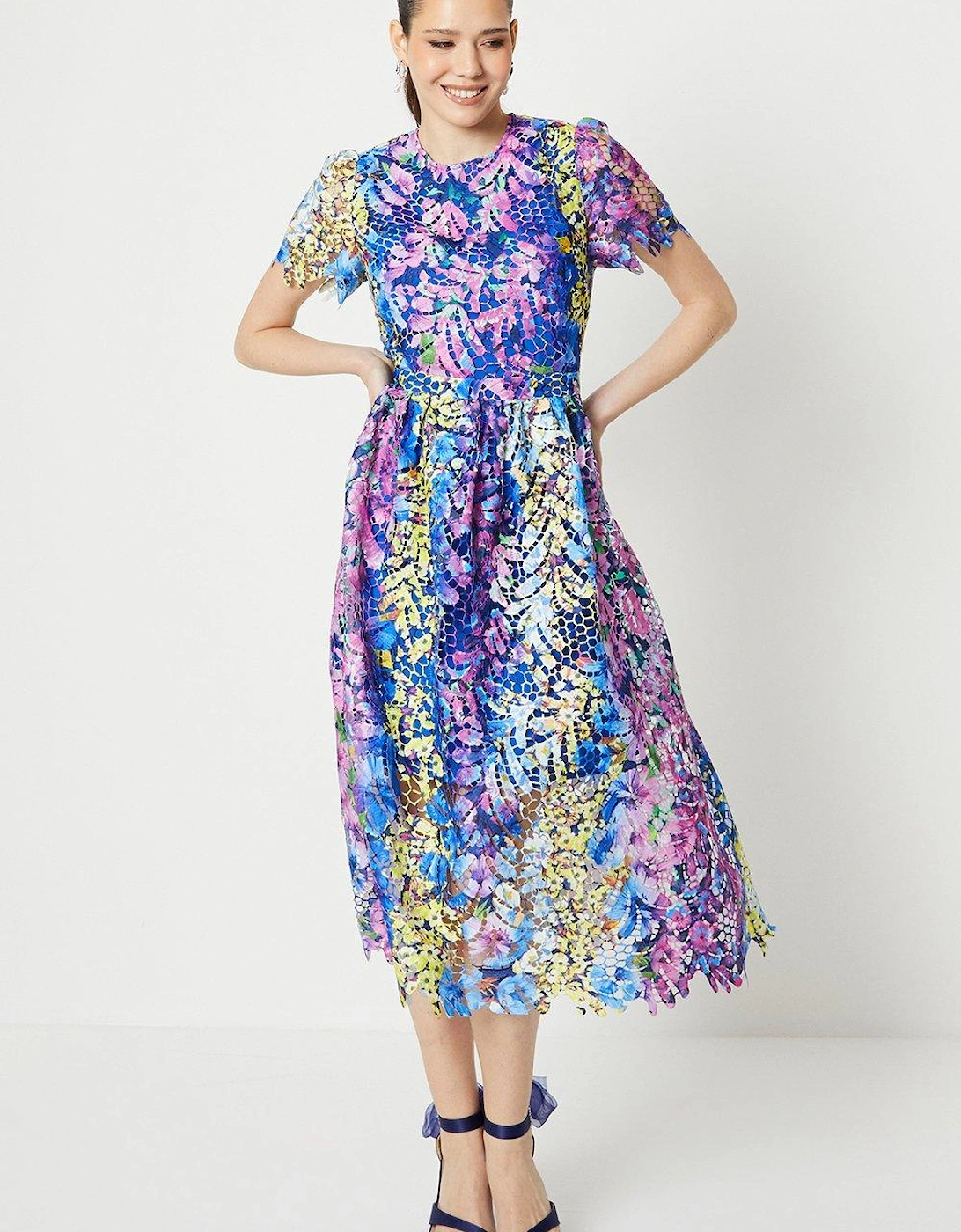 Printed Lace Midi Dress, 5 of 4