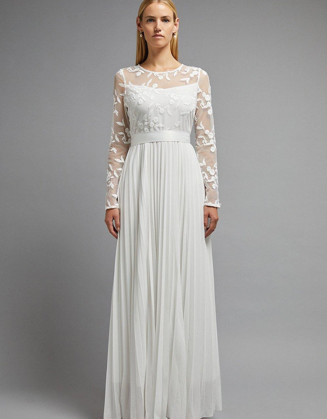 Embroidered Long Sleeve Maxi Dress, 6 of 5