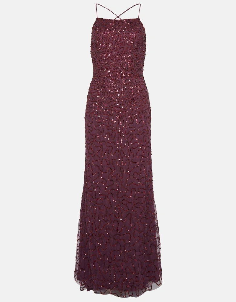 Petite All Over Sequin Maxi Dress