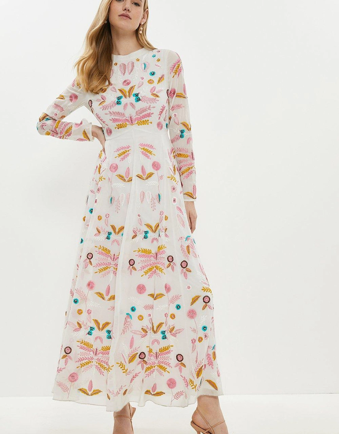 Statement Embroidered Maxi Dress, 5 of 4