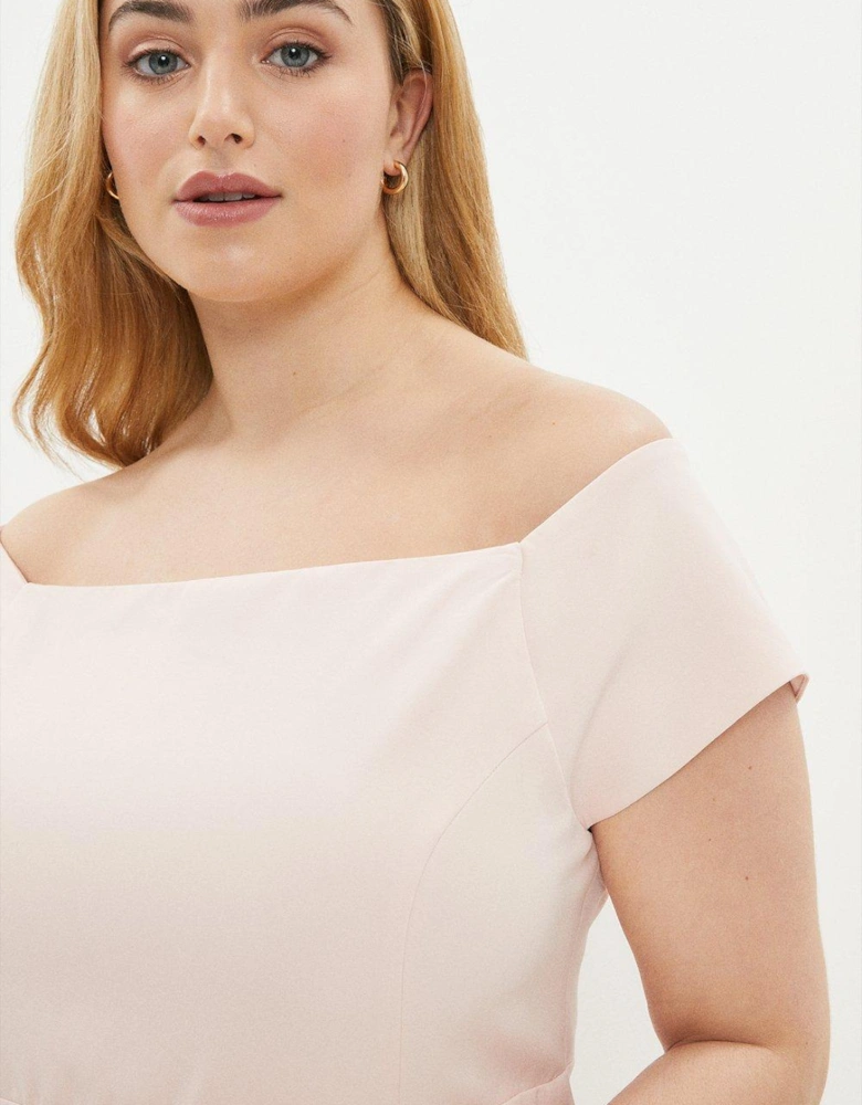 Plus Size Embroidered Midi Dress