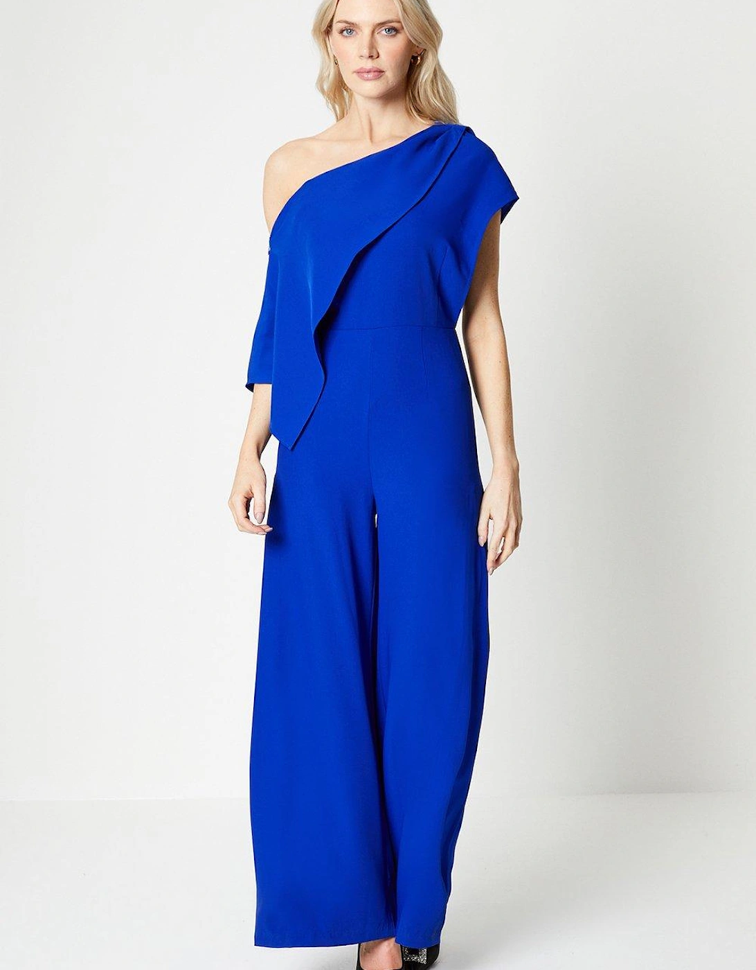 Drape One Shoulder Wide Leg Jumpsuit, 5 of 4